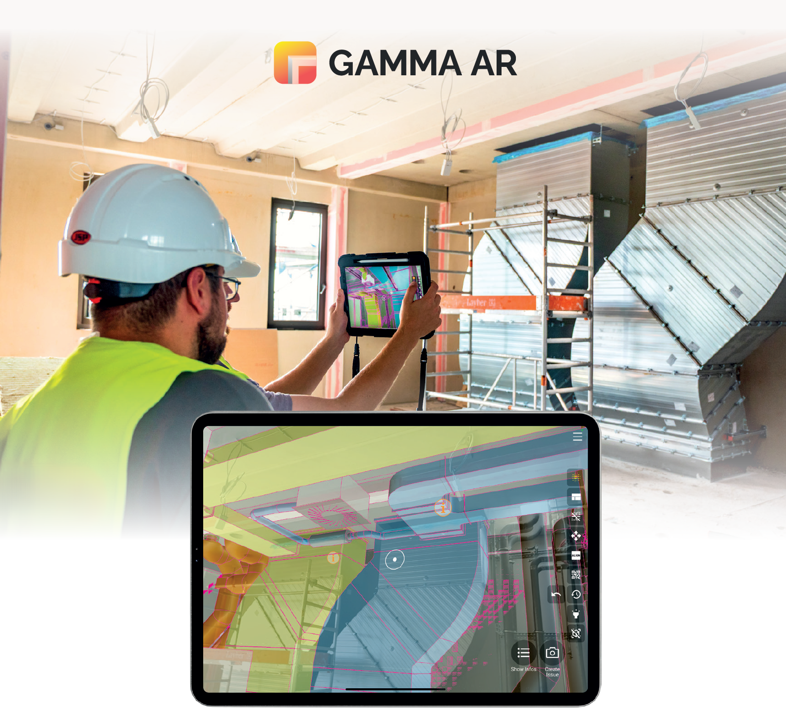 GAMMA AR – BIM modell megjelenítése az építési helyszínen